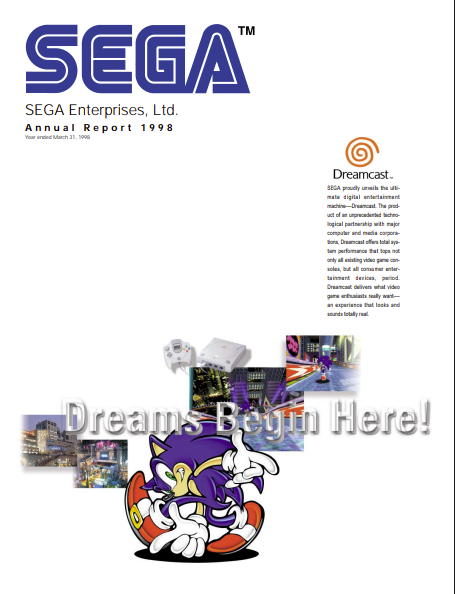 Sega Annual Report 1998
